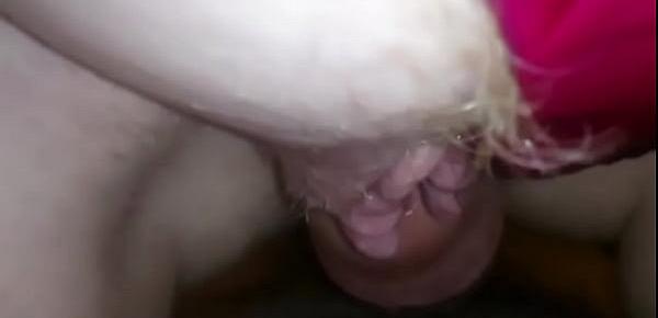  Rubbing my Pussy on his Cock while I Cum all over him
